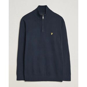 Lyle & Scott Cotton Knitted Half Zip Dark Navy