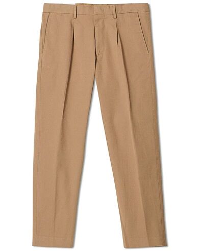 NN07 Bill Cropped Cotton Trousers Khaki