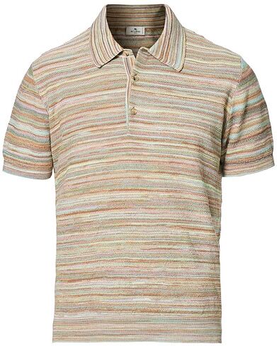 Etro Knitted Jacquard Polo Beige