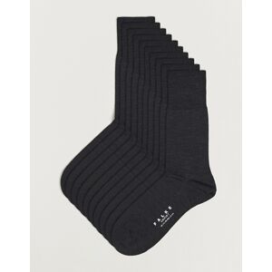 Falke 10-Pack Airport Socks Anthracite Melange