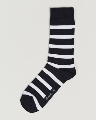 Armor-lux Loer Stripe Sock Rich Navy/White