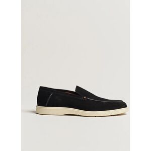 Santoni Summer Loafers Black Suede