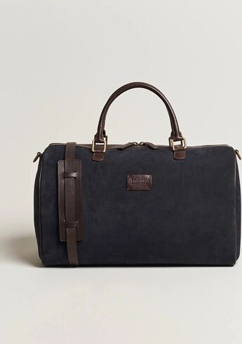 Anderson's Boston Suede Weekendbag Navy/Brown