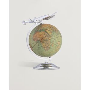 Authentic Models On Top Of The World Globe and Plane Silver