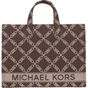 Michael Kors Gigi Large Empire Logo Jacquard Tote Bag - Choc/Multi One Size