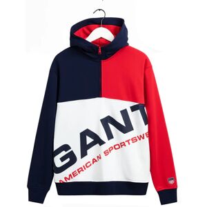 GANT D2. Retro Shield Half-Zip Hoodie - Classic Blue - Men M