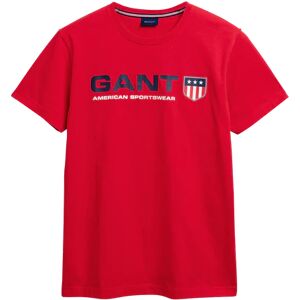 GANT Retro Shield T-Shirt - Bright Red - Men XS