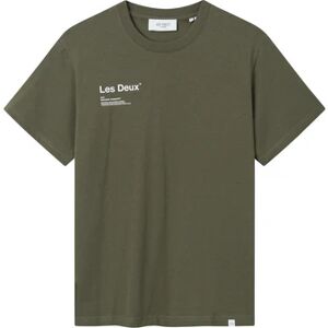 Les Deux Brody T-Shirt - Olive Night/White S