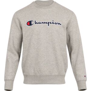 Champion Embroidered Script Logo Fleece Sweatshirt - New Oxford Grey Mel XL