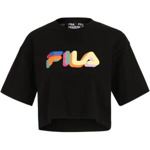 FILA Beuna Cropped Graphic Tee - Black M