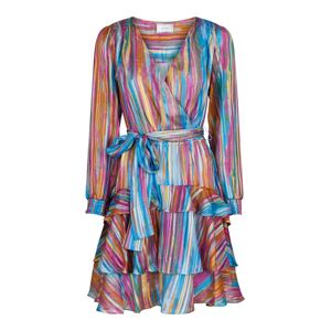 Neo Noir Dennie Blurred Stripe Dress - Pink 36