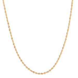 Crystal Haze Rope Chain - Gold One Size
