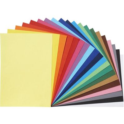 NO BRAND Farget Papir A4 120g 20 Farger (1000) NO BRAND Farget Papir A4 120g 20 Farger (1000)