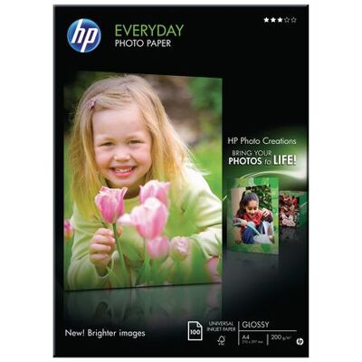 HP Fotopapir Q2510a Everyday Sg A4 (100) HP Fotopapir Q2510a Everyday Sg A4 (100)