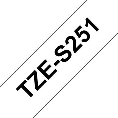 Brother Tape Tze-S251 24mmx8m Sort/hvit Brother Tape Tze-S251 24mmx8m Sort/hvit