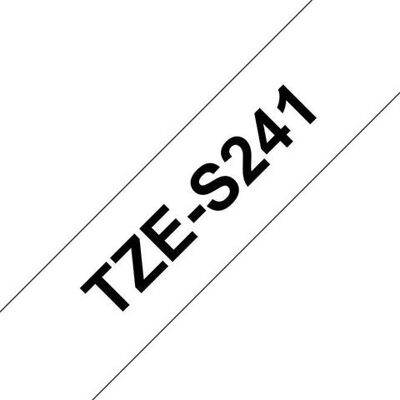 P-TOUCH Tape Brother Tze-S241 18mmx8m Sort/hvit P-TOUCH Tape Brother Tze-S241 18mmx8m Sort/hvit