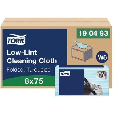 Tork Turkise rengjøringskluter - W8 Premium, Allsidige, 75 stk Tork Turkise rengjøringskluter - W8 Premium, Allsidige, 75 stk