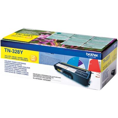 Brother Toner Tn328y 6k Gul Brother Toner Tn328y 6k Gul
