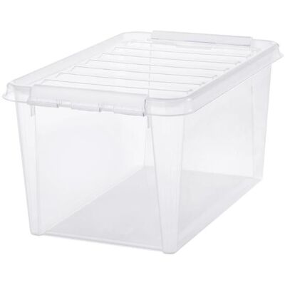 SmartStore Oppbevaringsboks - 47L, Svart/Transparent/Gull - Stabelbar, Sikker Klemme SmartStore Oppbevaringsboks - 47L, Svart/Transparent/Gull - Stabelbar, Sikker Klemme