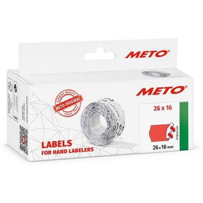 METO Prisetikett 26x16 Rød Perman.(6) METO Prisetikett 26x16 Rød Perman.(6)