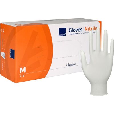 Abena Nitrilhanske Cl. Pf M Hvit (200) Abena Nitrilhanske Cl. Pf M Hvit (200)