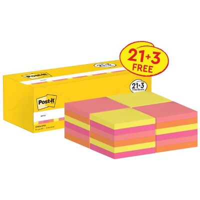 Post-it Notatblokk 76x76 Neon Ass (24) Post-it Notatblokk 76x76 Neon Ass (24)