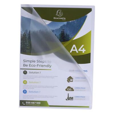 EXACOMPTA Plastomslag A4 Pp 120my (100) EXACOMPTA Plastomslag A4 Pp 120my (100)