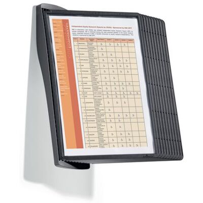 Durable Veggstativ Sherpa 10 Lommer Sort Durable Veggstativ Sherpa 10 Lommer Sort
