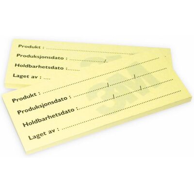 Post-it Matmerking 100x40mm Gul (6) Post-it Matmerking 100x40mm Gul (6)