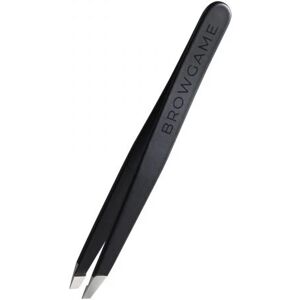 Browgame Cosmetics Signature Tweezer Slanted Soft Touch Blackout