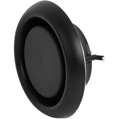 Flexit 125mm svart ventilasjonsventil - Luftstrømsjustering Flexit 125mm svart ventilasjonsventil - Luftstrømsjustering
