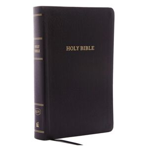 Kjv Holy Bible: Personal Size Giant Print With 43,000 Cross References, Black Bonded Leather, Red Le Av Thomas Nelson