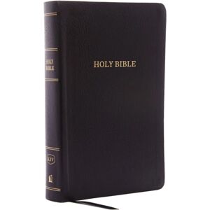 Kjv Holy Bible: Personal Size Giant Print With 43,000 Cross References, Black Bonded Leather, Red Le Av Thomas Nelson