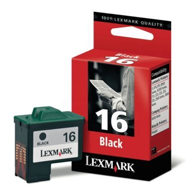 Lexmark Blekkpatron sort Nr 16, 16 ml 10N0016
