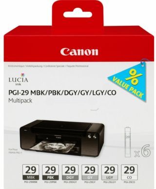 Canon PGI-29 6-Pack (MBK,PBK,DGY,GY,LGY,CO) 4868B018