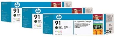 HP No91 matte svart ink, 775ml (3) C9480A