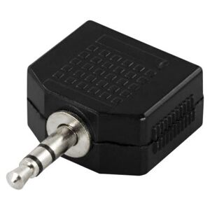 DELTACO DELTACO Y-adapter for lyd, 1 x 3,5 mm ha til 2 x 3,5 mm ho 7340004608363
