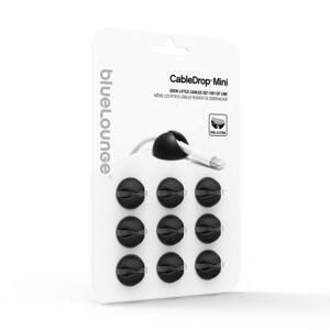 Bluelounge Bluelounge CableDrop Mini 9-pack, Svart 8886466090982