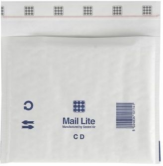 Boblekonvolutt Mail Lite CD 180x165 mm hvit, 100 stk. 5051146000039