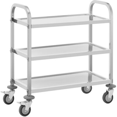 Serveringsvogn - 3 hyller - 69 x 34 x 3 cm - 81 kg - Royal Catering RCSW-111 Serveringsvogn - 3 hyller - 69 x 34 x 3 cm - 81 kg - Royal Catering RCSW-111