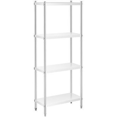 Oppbevaringshylle av rustfritt stål - 70 x 40 x 180 cm (LxBxH) cm - Royal Catering - 200 kg RCER-7040 Oppbevaringshylle av rustfritt stål - 70 x 40 x 180 cm (LxBxH) cm - Royal Catering - 200 kg RCER-7040