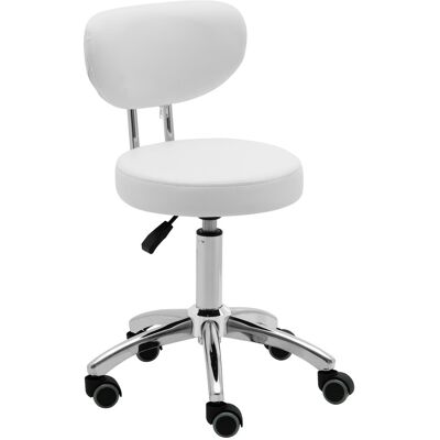 physa Rullekrakk med ryggstøtte - 46 - 60 cm - 150 kg - hvit 10040657 physa Rullekrakk med ryggstøtte - 46 - 60 cm - 150 kg - hvit 10040657