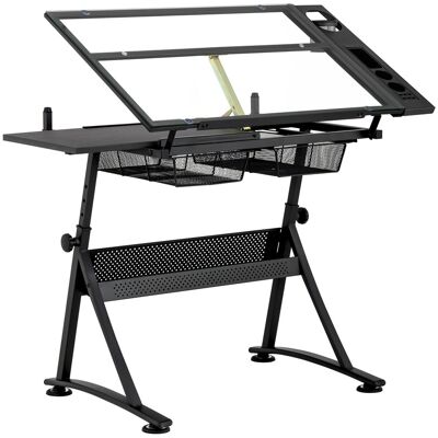 Fromm & Starck Tegnebord - 120 x 60 x 90 cm - tiltbar - glasstopp 10260095 Fromm & Starck Tegnebord - 120 x 60 x 90 cm - tiltbar - glasstopp 10260095
