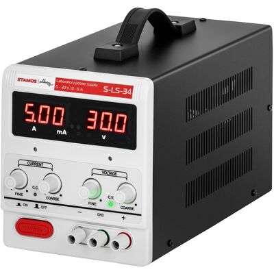 Stamos Soldering Strømforsyning - 0-30 V - 0-5 A DC - 150 W 10021064 Stamos Soldering Strømforsyning - 0-30 V - 0-5 A DC - 150 W 10021064