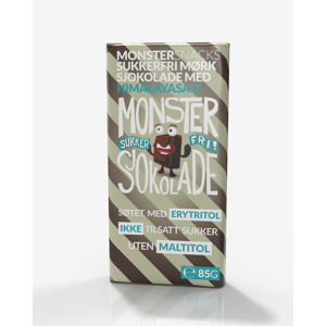 Monster Supersnacks Monster Belgisk Mørk Sjokolade m/ Havsalt 85g - UTEN TILSATT SUKKER OG MALTITOL!