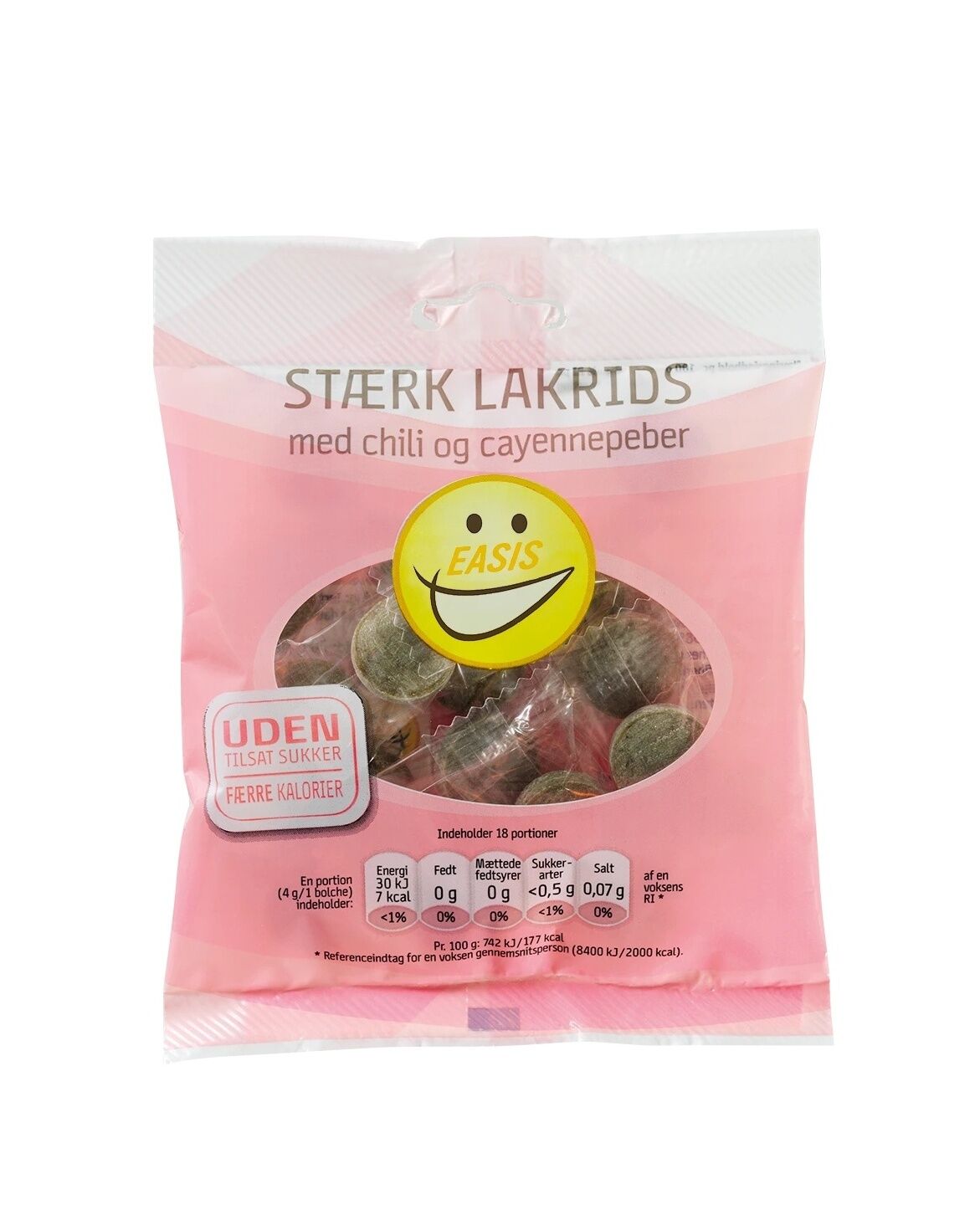 EASIS Strong Liquorice Drops In Bag 70g