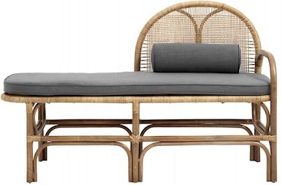 Nordal Bench w/mattress, rattan/weaving, nature