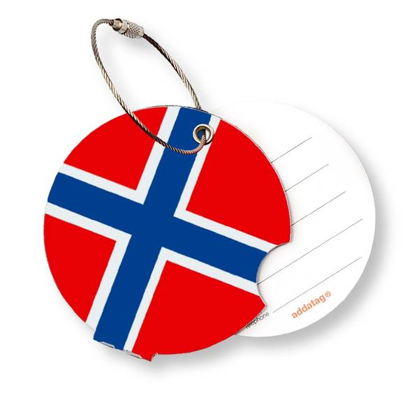 Addatag Bagasjemerke Norsk Flagg Fra Addatag