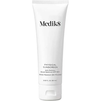 Medik8 Fysisk Solkrem SPF50 - Sensitiv hud, Vannavstøtende, 60ml Medik8 Fysisk Solkrem SPF50 - Sensitiv hud, Vannavstøtende, 60ml