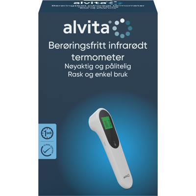 Alvita Infrarødt Termometer, 1 stk. Alvita Infrarødt Termometer, 1 stk.